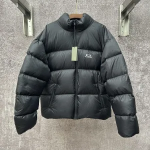 High Quality Balenciaga Down Jacket Red Cotton Silk Silky Smooth Woven Fabric High-Density Embroidery