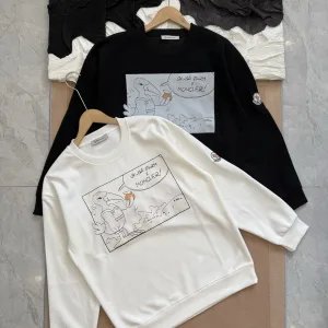 Super Clone Luxury Moncler Sweatshirt Ash Cotton Spring Autumn Winter Crisp Silhouette Patch