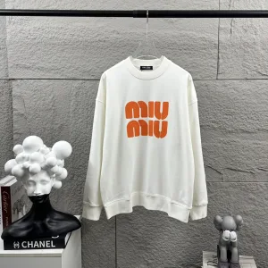 Super Clone Luxury Miu Long-Sleeved Black Autumn Winter Early