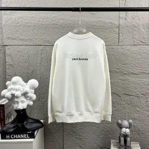 High Quality Saint Laurent Long-Sleeved Black Minimalist And White Autumn Winter Early