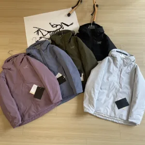 Reps Archaeopteryx Jackets Red Gore-Tex Duck Down Nylon Knitted Fabric Adjustable Drawstring Winter Embroidery Zippered Pocket