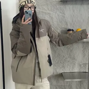 Luxury Super Clone Archaeopteryx Down Jackets Yellow Gore-Tex Duck Mesh Patch