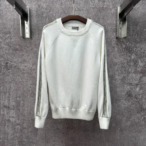 Designer AAA Dior Sweater Ash Cotton Fine Cashmere Jacquard