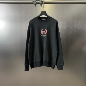 AAA Balenciaga Hoodies Black Cotton Relaxed Fit Winter