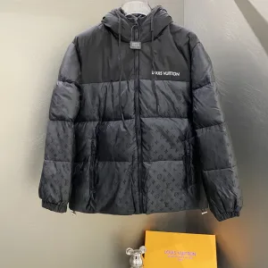 Super Clone Designer Louis Vuitton Down Jacket Red Duck Jacquard Winter