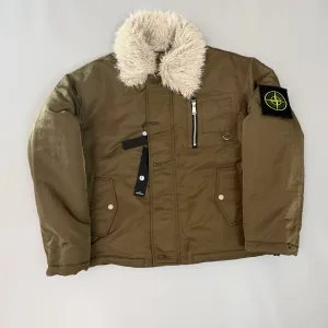 Reps Stone Island Outerwear Red Cotton Nylon Winter Embroidery Patch