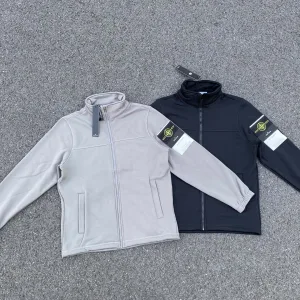 AAA Stone Island Coat Red Polyester Fleece Autumn Winter