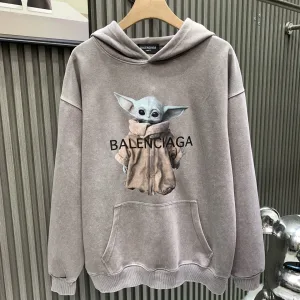 Super Clone Balenciaga Hoodie Red Cotton Mesh Woven Fabric