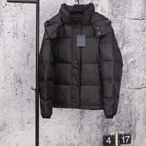 Designer Louis Vuitton Outerwear Black Duck Down Jacquard Autumn Winter Pattern