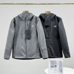 Super Clone Archaeopteryx Outerwear Red Wool Polyester Softshell Fabric Woven Slim Fit