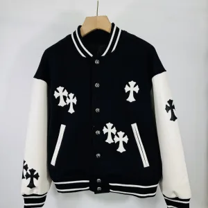 Reps Chrome Hearts Cotton-Padded Jacket Color Cotton Silk Wool Winter Embroidery Heavy