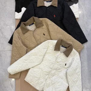 High Quality Designer Ralph Lauren Shirt Red Cotton Corduroy Daily Commute Urban Style Sophistication Winter Embroidery Patch