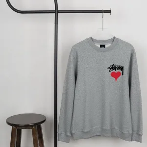High Quality Stussy T-Shirts Ash Cotton Pure Fleece Fabric