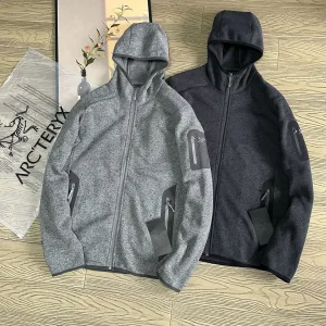 Designer Luxury Archaeopteryx Coat Red Wool Cashmere Adhesive Fleece Outdoor Functionality Winter Patch