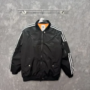 AAA Adidas Outerwear Red Cotton Silk Polyester Nylon Spring Autumn Zippered Pocket