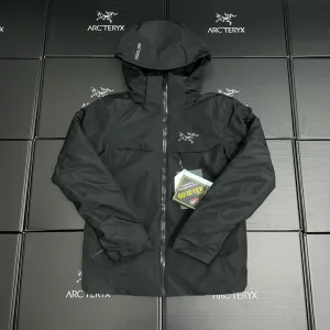 Luxury Arcteryx Jackets Red Gore-Tex Down Mesh 3D Logo Zippered Pocket