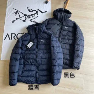 Luxury Archaeopteryx Outerwear Red Down Nylon Fabric Winter Zippered Pocket