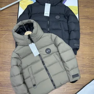 High Quality Canada Goose Down Jacket Red Duck Fleece Mesh Winter Three-Proof Fabric Embroidery Side Pockets