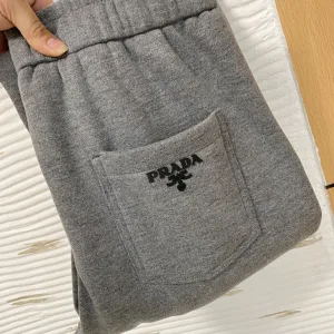 Super Clone Prada Casual Pants Ash Autumn Winter