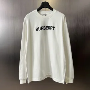 Super Clone Burberry Long-Sleeved T-Shirt Ash Cotton Ribbed Winter