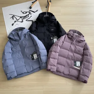 Designer High Quality Archaeopteryx Down Jackets Red Gore-Tex Goose Adhesive Mesh Adjustable Drawstring Winter Zippered Pocket