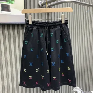 High Quality Louis Vuitton Shorts Ash Cotton Denim Summer
