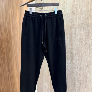 AAA Designer Prada Sweatpants Red Cotton Winter Embroidery