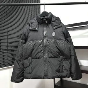 Luxury Designer Coach Coat Red Duck Down High-Quality Materials Winter Patch