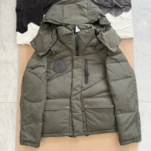 Reps Super Clone Moncler Coat Red Down Nylon Fabric Streetwear Premium Quality Winter