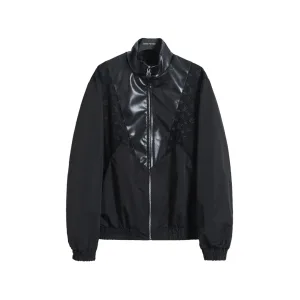 High Quality Louis Vuitton Jacket Red Silk Genuine Leather Suede Pu Screen Printing