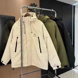 Designer Archaeopteryx Cotton-Padded Coat Green Cotton Xinjiang Down Polyester Fiber Fleece