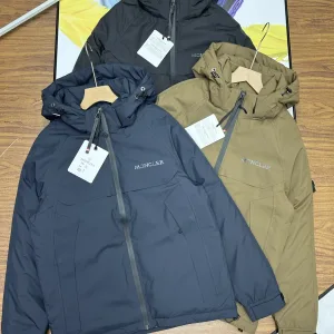 Luxury Super Clone Moncler Jacket Red Neutral Goose Down Nylon Relaxed Fit High-End Quality Winter