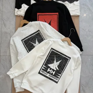 High Quality Helly Hansen Hoodie Ash Cotton Fleece Spring Autumn Winter