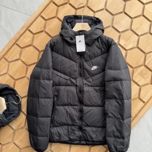 Super Clone AAA Nike Jacket Red Down Woven Fabric Running Winter