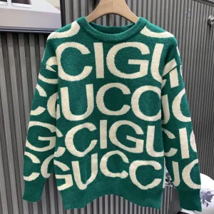 High Quality Super Clone Gucci Sweater Red Wool Blend Understated Luxury Autumn Winter Color Blocking