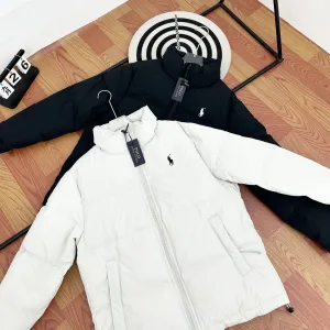 High Quality AAA Ralph Lauren Jacket Red Duck Down Nylon Fleece Winter Embroidery Windproof Cuffs