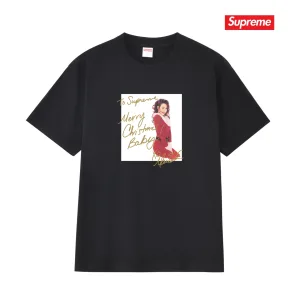 High Quality Supreme T-Shirt Red Cotton Combed