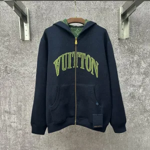 AAA Super Clone Louis Vuitton Jeans Green Jacquard Light Exercise Autumn Winter And