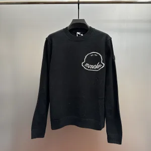 AAA Super Clone Moncler Long-Sleeved Sweater Red Wool Jacquard Patch