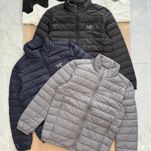 High Quality Reps Archaeopteryx Down Jacket Red Smooth To The Touch Daily Commute High-End Quality Autumn Winter Slim Fit Zippered Pocket