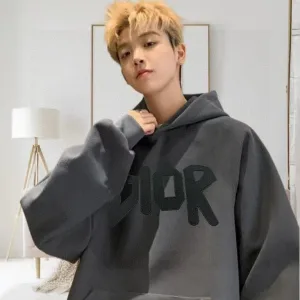 AAA Designer Dior Hoodies Red Cotton Pure Fleece Embroidery