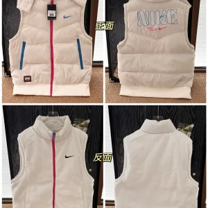 Luxury Super Clone Nike Vest Red Eva Down Fleece Autumn Winter