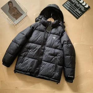High Quality Designer Archaeopteryx Down Jacket Ash Nylon High-Quality Materials Outdoor Windproof Soft And Gentle Three-Proof Fabric Embroidery Patch