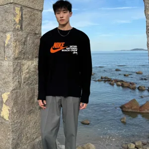 Super Clone Luxury Nike Hoodies Red Cotton Fleece Winter