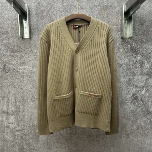 High Quality Super Clone Gucci Cardigan Red Wool Autumn Early
