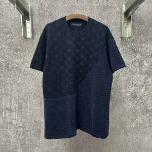 Super Clone Reps Louis Vuitton Short-Sleeved Shirts Ash Cotton Nylon Velvet Jacquard Spring Summer