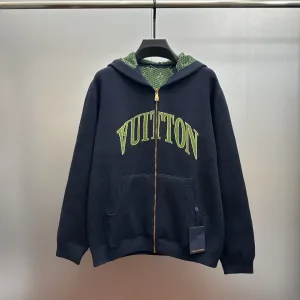 Designer AAA Louis Vuitton Jeans Green Jacquard Light Exercise Winter Color Blocking