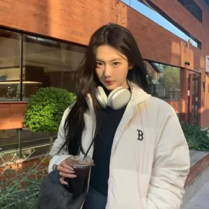 Reps Express Long-Sleeved Shirt Red Cotton Feather Down Nylon Fleece Twill Lace Streetwear Winter Embroidery Embossing Process Windproof Cuffs