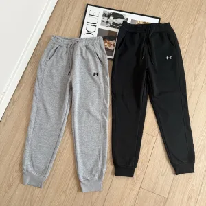 High Quality AAA Under Armour Long Pants Red Cotton Combed Fleece All-Day Comfort Autumn Winter And Even Stitching