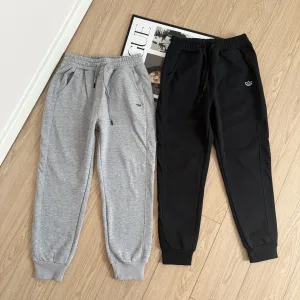 Designer Super Clone Adidas Long Pants Black Cotton Combed Fleece All-Day Comfort Autumn Winter And Even Stitching